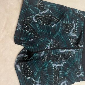 Nike Black and Green Patterned Shorts